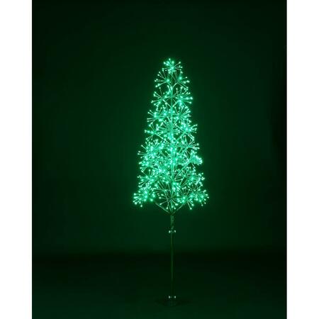 QUEENS OF CHRISTMAS 6 ft. Green Starburst LED Tree LED-TR3D06-LGR